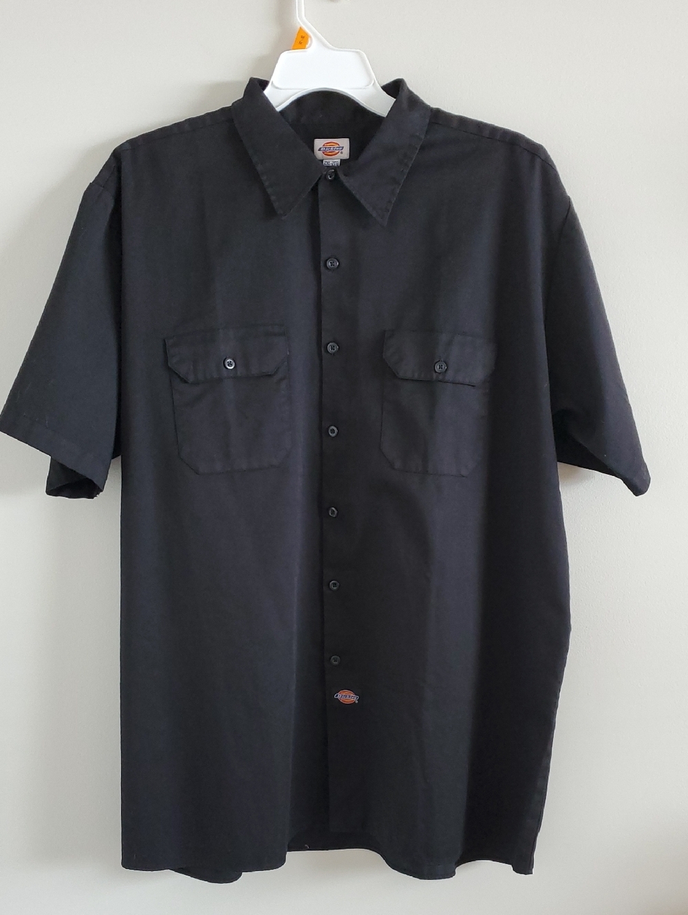 Dickies Black Short-Sleeve Button-Front Work Shirt Casual Y2K 2XL